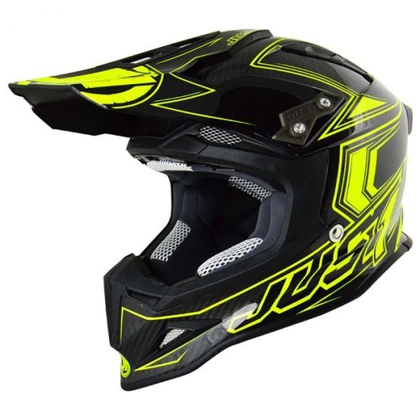 картинка Кроссовый шлем JUST 1  J12 Carbon FLUO Helmet Yellow 