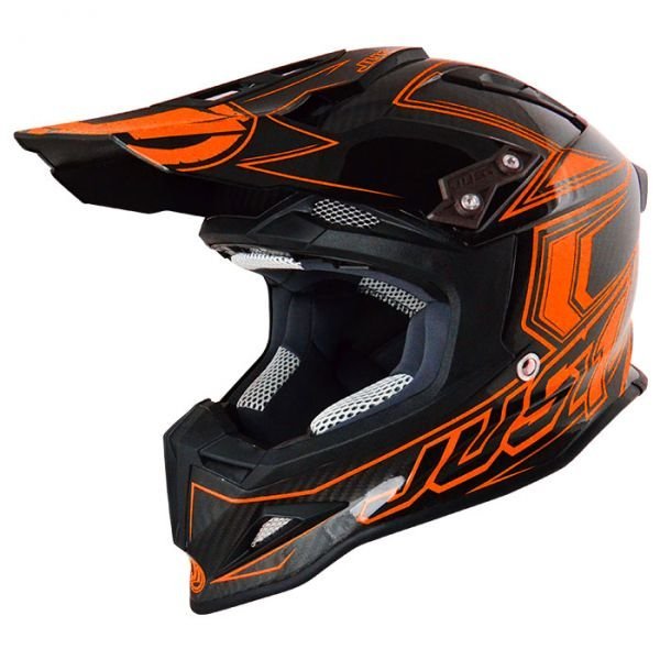    JUST 1 J12 Carbon FLUO Helmet Orange 